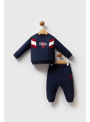 U.S. Polo Assn. Baby Boys 2-Piece Navy Set