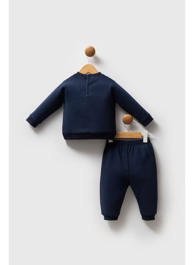 U.S. Polo Assn. Baby Boys 2-Piece Navy Set