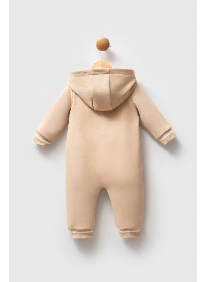 U.S. Polo Assn. Baby Boys Beige Overalls