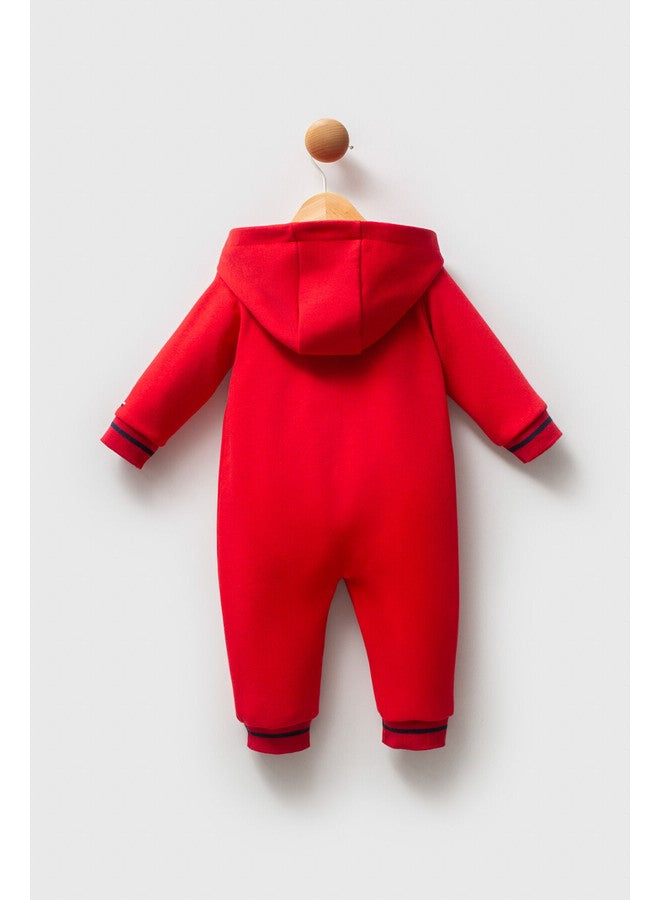 U.S. Polo Assn. Baby Boys Red Overalls