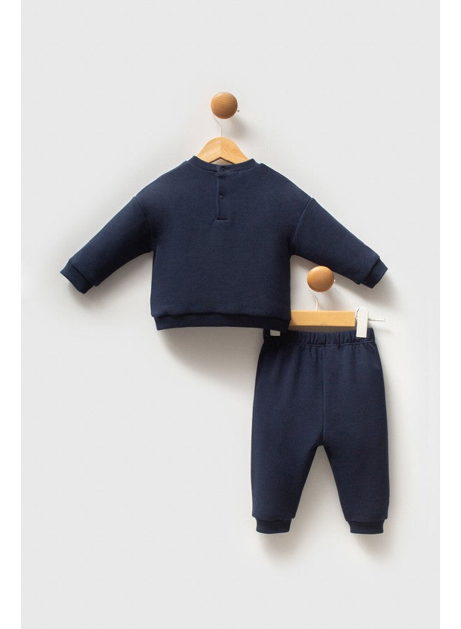 U.S. Polo Assn. Baby Boys 2-Piece Navy Set