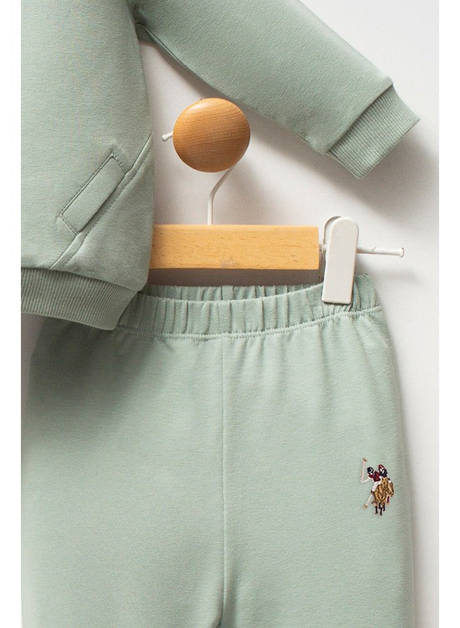 U.S. Polo Assn. Baby Boys 2-Piece Green Set