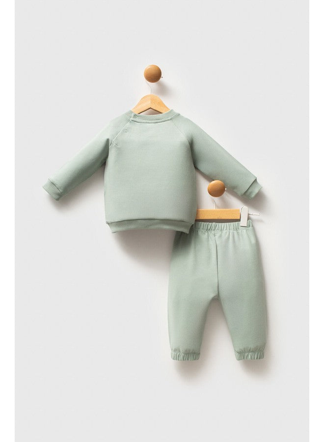 U.S. Polo Assn. Baby Boys 2-Piece Green Set