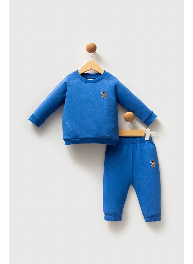 U.S. Polo Assn. Baby Boys 2-Piece Cobalt Set