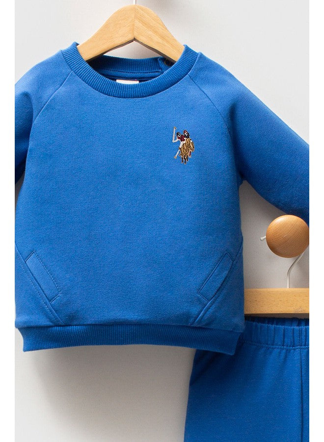 U.S. Polo Assn. Baby Boys 2-Piece Cobalt Set