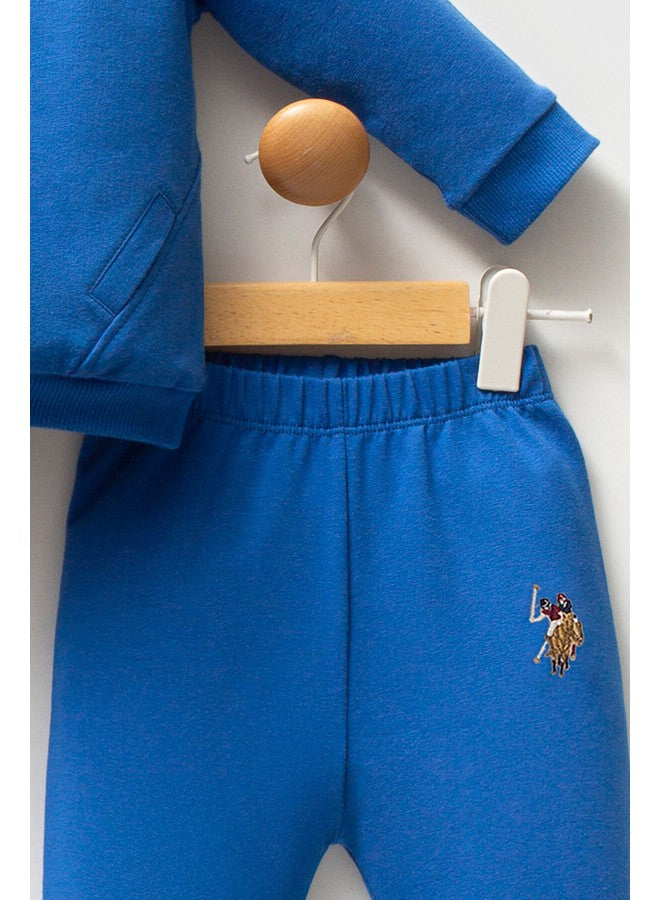 U.S. Polo Assn. Baby Boys 2-Piece Cobalt Set