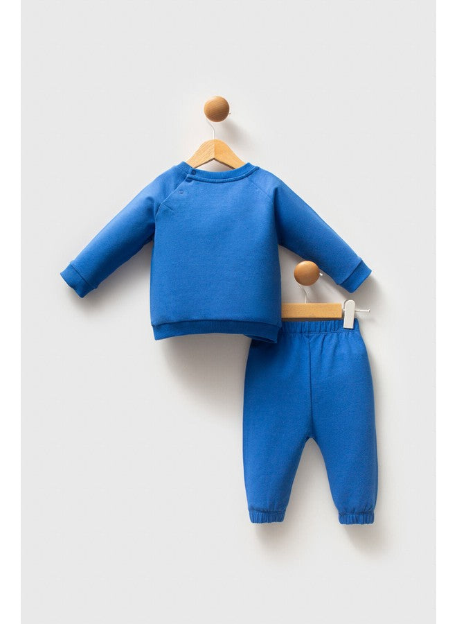 U.S. Polo Assn. Baby Boys 2-Piece Cobalt Set