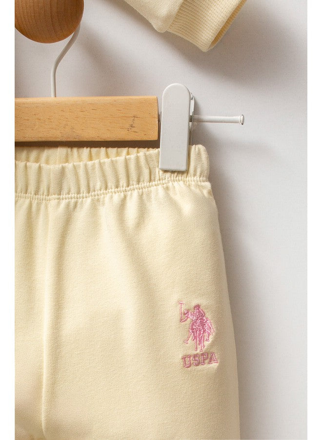 U.S. Polo Assn. Baby Girls 2-Piece Lemon Set