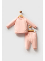 U.S. Polo Assn. Baby Girls 2-Piece Light-Salmon Set