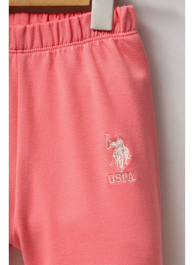 U.S. Polo Assn. Baby Girls 2-Piece Neon-Pink Set