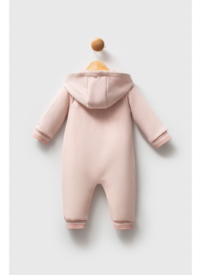 U.S. Polo Assn. Baby Girls Pink Overalls