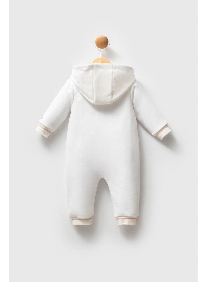 U.S. Polo Assn. Baby Girls White Overalls