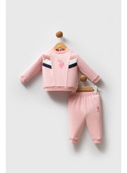 U.S. Polo Assn. Baby Girls 2-Piece Pink Set