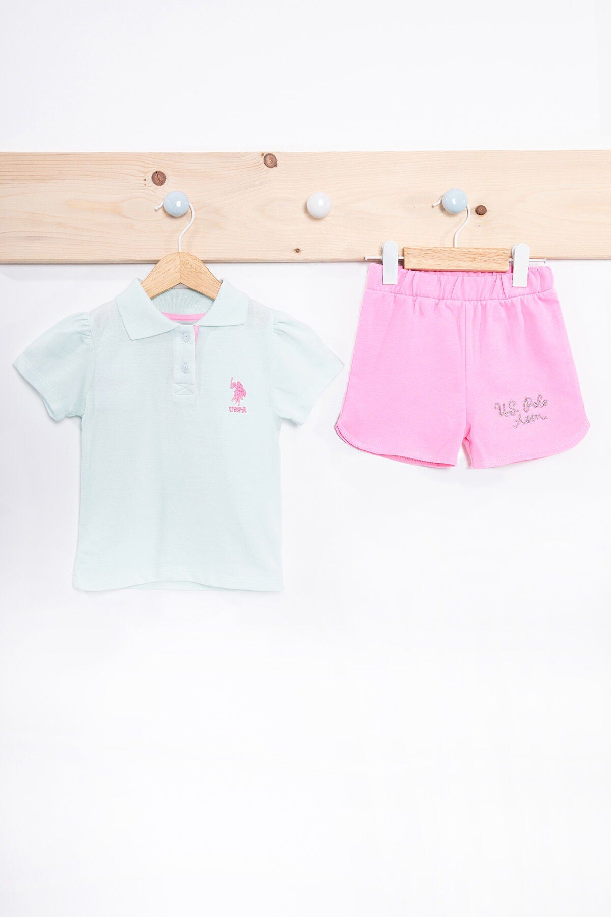 U.S. Polo Assn. Baby Girls Green Baby Set