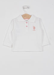 U.S. Polo Assn. Baby Girls Beige Tshirt