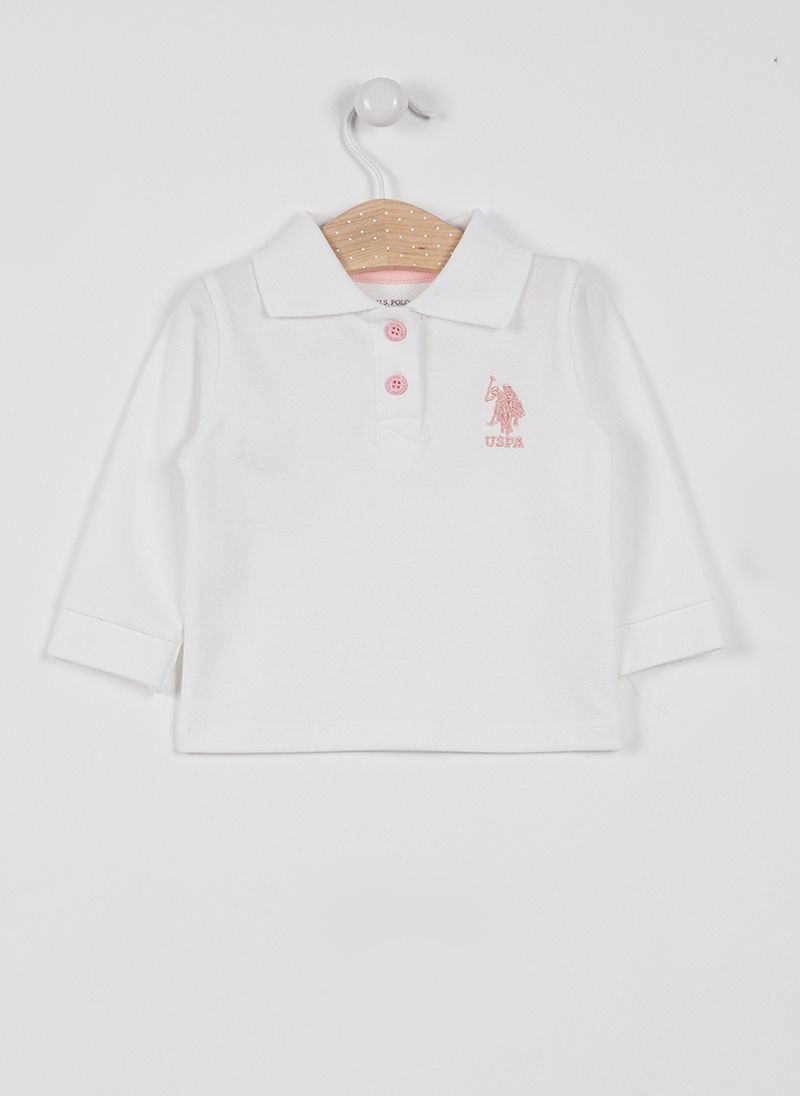 U.S. Polo Assn. Baby Girls Beige Tshirt