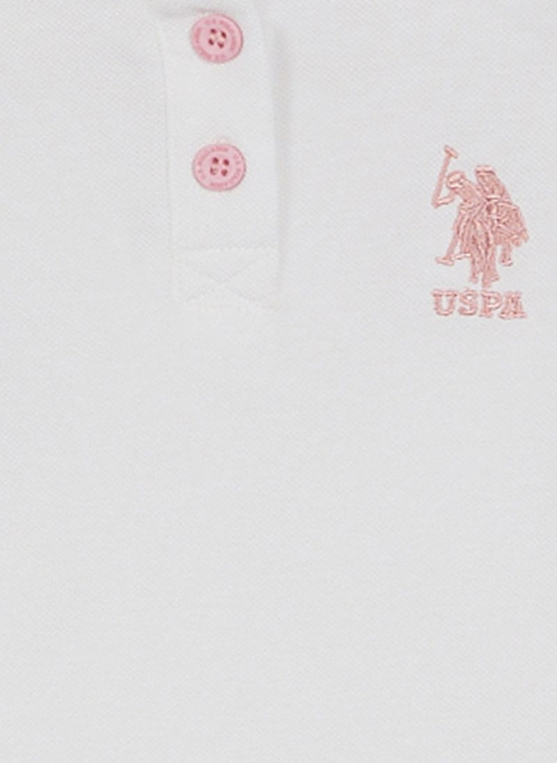 U.S. Polo Assn. Baby Girls Beige Tshirt